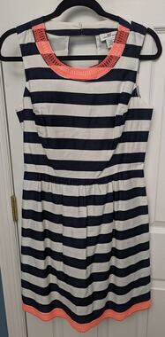 Vineyard Vines Dress Striped Embroidered Collar Nautical Party Brunch Day Date
